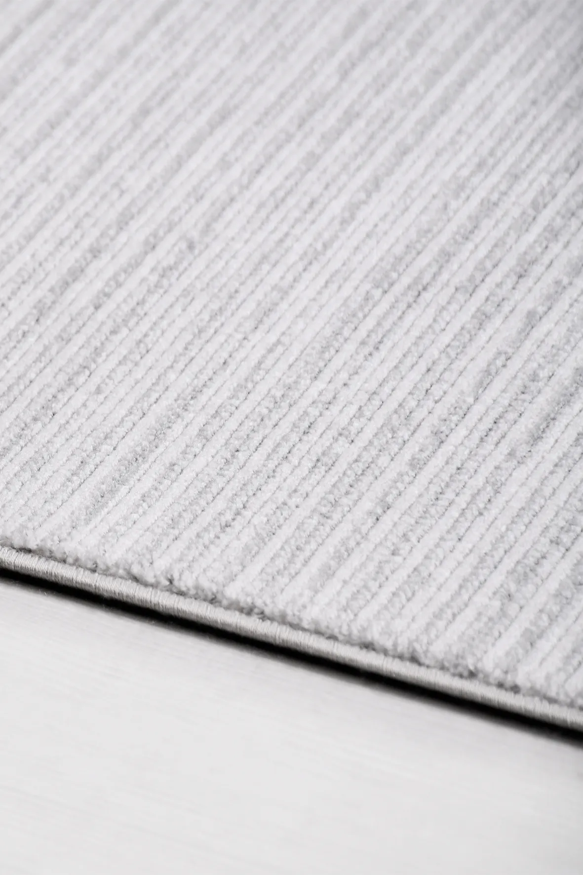 ARSİNA-Beyaz/Gri - Özel Ölçü-Salon , Oturma Odası ve Koridor Halısı-Robot Süpürgeye Uyumlu-Kolay Temizlenebilir-Uygun Fiyat