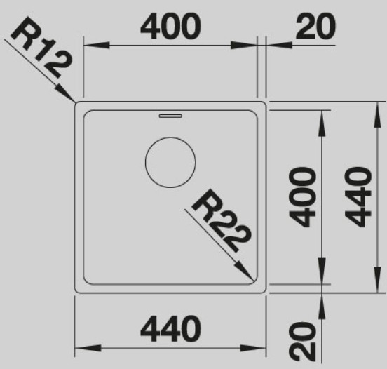 Blanco -  Andano 400 - U - Sifon Gider - Paslanmaz Çelik Eviye