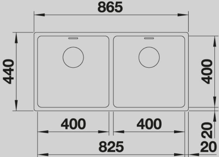 Blanco -  Andano 400/400-U - Sifon Gider - Paslanmaz Çelik Eviye