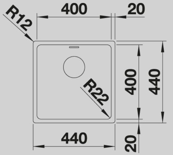 Blanco -  Andano 400-IF - Sifon Gider - Paslanmaz Çelik Eviye