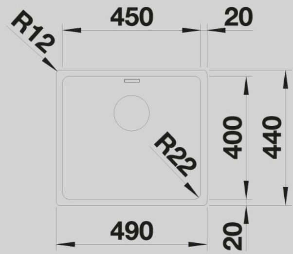 Blanco -  Andano 450-IF - Sifon Gider - Paslanmaz Çelik Eviye