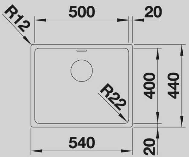 Blanco -  Andano 500-IF - Sifon Gider - Paslanmaz Çelik Eviye