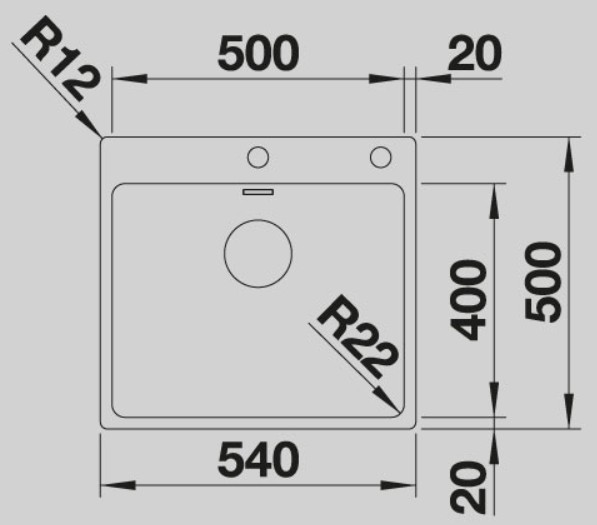 Blanco -  Andano 500-IF/A - Push Sifon Kontrol - Paslanmaz Çelik Eviye