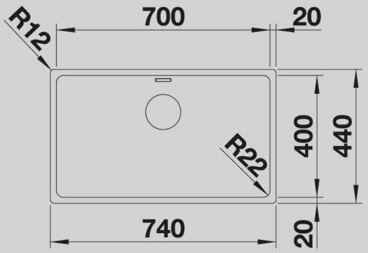 Blanco -  Andano 700-IF - Sifon Gider - Paslanmaz Çelik Eviye