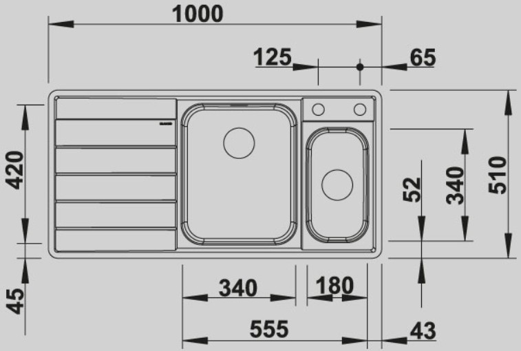 Blanco -  Axia III 6 S - IF Cam Kesme Tahtalı - Paslanmaz Çelik Eviye