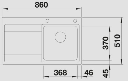 Blanco -  Divon II 45 S - IF - Paslanmaz Çelik Eviye