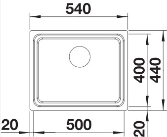 Blanco -  Etagon 500-U - Sifon Gider - Paslanmaz Çelik Eviye