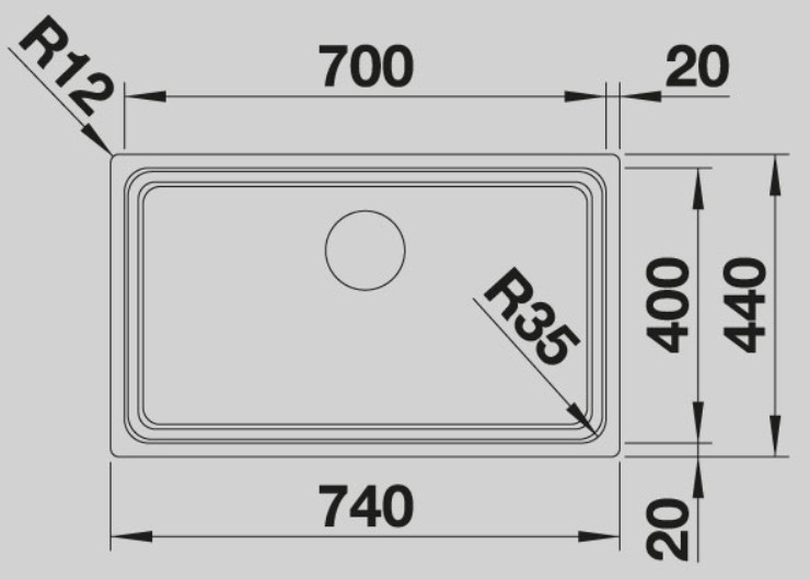 Blanco -  Etagon 700-IF - Sifon Gider - Paslanmaz Çelik Eviye