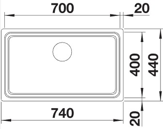 Blanco -  Etagon 700-U - Sifon Gider - Paslanmaz Çelik Eviye
