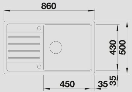 Blanco -  Legra XL 6 S -  Silgranit Eviye