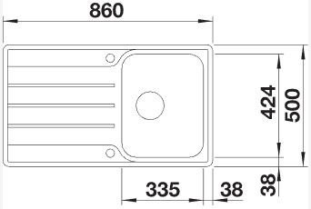 Blanco -  Lemis 45 S - IF - Paslanmaz Çelik Eviye