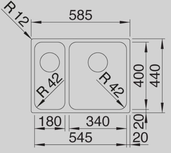 Blanco -  Solis 340/180-U - Paslanmaz Çelik Eviye