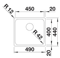 Blanco -  Solis 450-IF - Paslanmaz Çelik Eviye