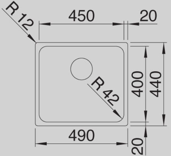Blanco -  Solis 450-U - Paslanmaz Çelik Eviye