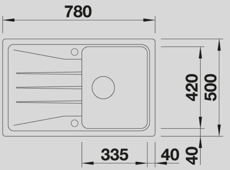 Blanco -  Sona 45 S - Silgranit Eviye