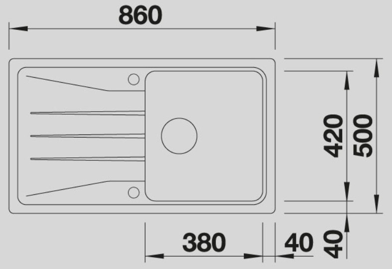 Blanco -  Sona 5 S - Silgranit Eviye 