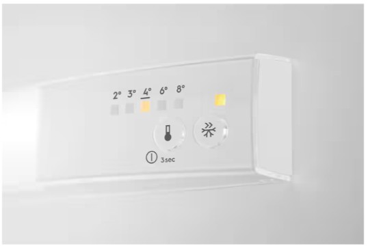 Electrolux - 109 lt.60 cm Tam Ankastre Soğutucu, 93 lt Soğutucu, 16 lt 4* Dondurucu Bölümü, 38 db