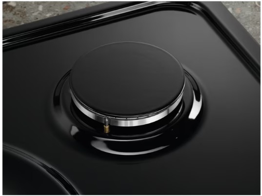 Electrolux - 60 cm Gazlı Döküm Izgaralı WOK Rococo Siyah Emaye Rustik Ankastre Ocak