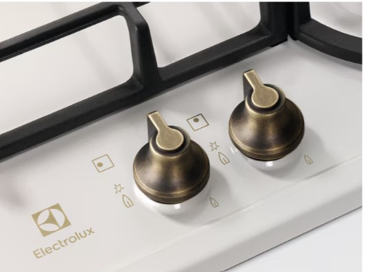 Electrolux - 60 cm Gazlı Döküm Izgaralı WOK Rococo Siyah Emaye Rustik Ankastre Ocak