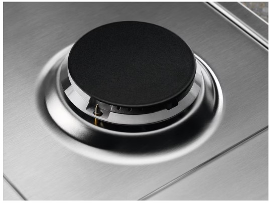 Electrolux - 60 cm Gazlı Emaye Izgaralı Inox Ankastre Ocak