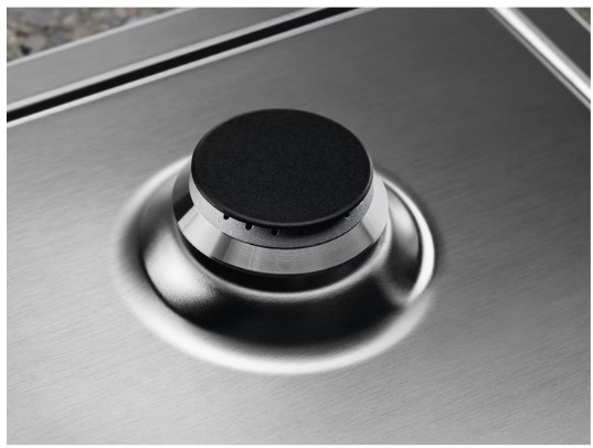 Electrolux - 60 cm Gazlı Emaye Izgaralı Inox Ankastre Ocak