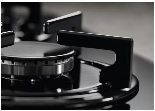 Electrolux - 60 cm Gazlı Emaye Izgaralı Siyah Cam Ankastre Ocak