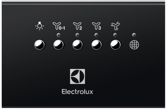 Electrolux - 600 Serisi Hob2Hood® 600 m³/h 53 cm Ankastre Siyah Davlumbaz