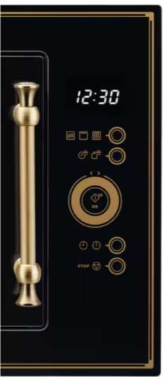 Electrolux - 600 Serisi Izgaralı Rococo Siyah Cam Rustik Ankastre Mikrodalga Fırın