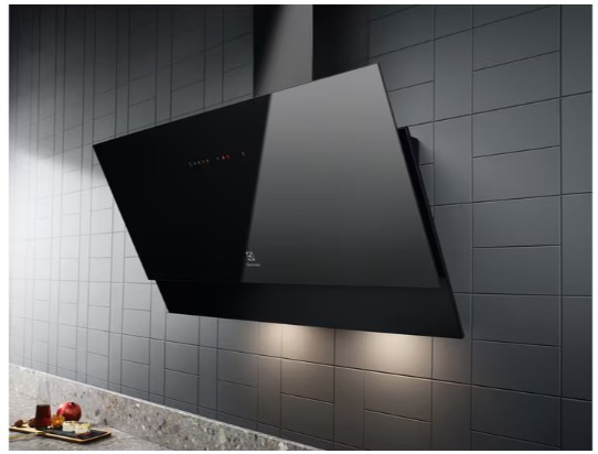 Electrolux - 700 Serisi Breeze 700 m³/h 90 cm Duvar Tipi Siyah Cam Davlumbaz