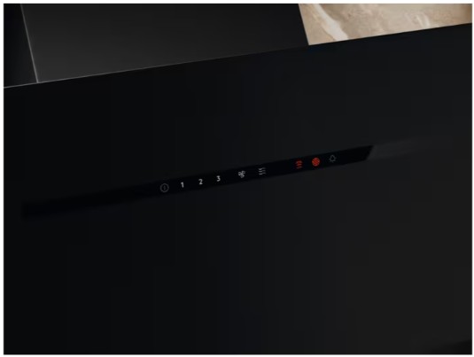 Electrolux - 700 Serisi Breeze 710 m³/h 90 cm Duvar Tipi Mat Siyah Cam Davlumbaz