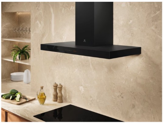 Electrolux - 700 Serisi Breeze 730 m³/h 90 cm Duvar Tipi Mat Siyah T Tasarım Davlumbaz