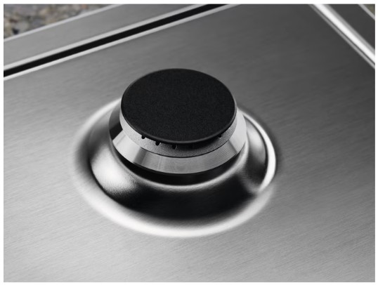 Electrolux - EasyClean yüzeyli 75 cm Gazlı Döküm Izgaralı WOK Inox Ankastre Ocak