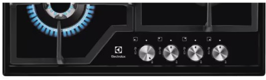 Electrolux - SpeedBurner 60 cm Gazlı Döküm Izgaralı WOK Siyah Emaye Ankastre Ocak