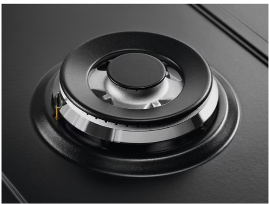 Electrolux - SpeedBurner 60 cm Gazlı Döküm Izgaralı WOK Siyah Emaye Ankastre Ocak