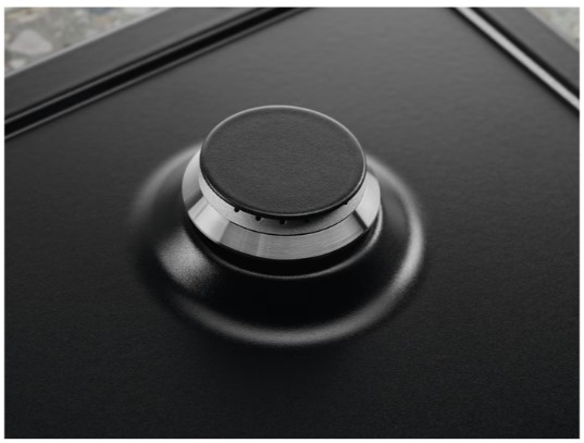 Electrolux - SpeedBurner 60 cm Gazlı Döküm Izgaralı WOK Siyah Emaye Ankastre Ocak