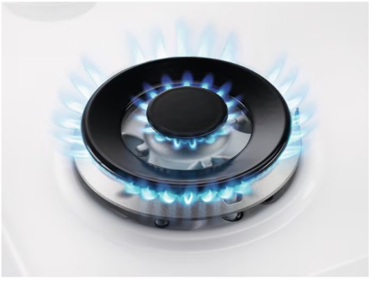 Electrolux - StepPower 60 cm Gazlı Döküm Izgaralı WOK Beyaz Cam Ankastre Ocak