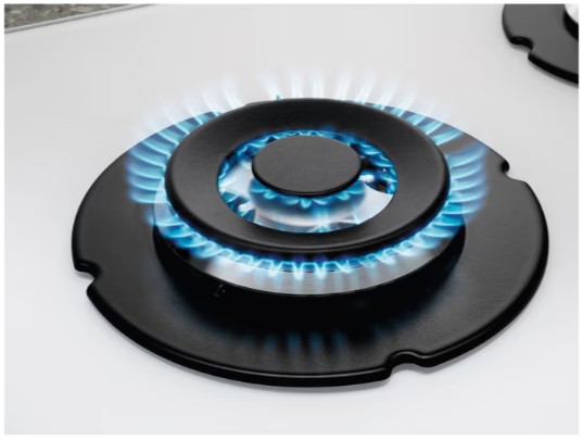 Electrolux - StepPower 60 cm Gazlı Döküm Izgaralı WOK Beyaz Cam Ankastre Ocak