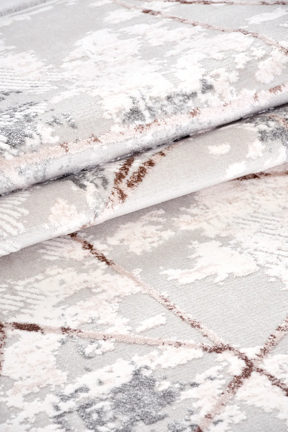 FİLORA-Krem/Kahve - Özel Ölçü-Salon, Oturma Odası ve Koridor Halısı-Robot Süpürgeye Uyumlu-Kolay Temizlenebilir-Uygun Fiyat