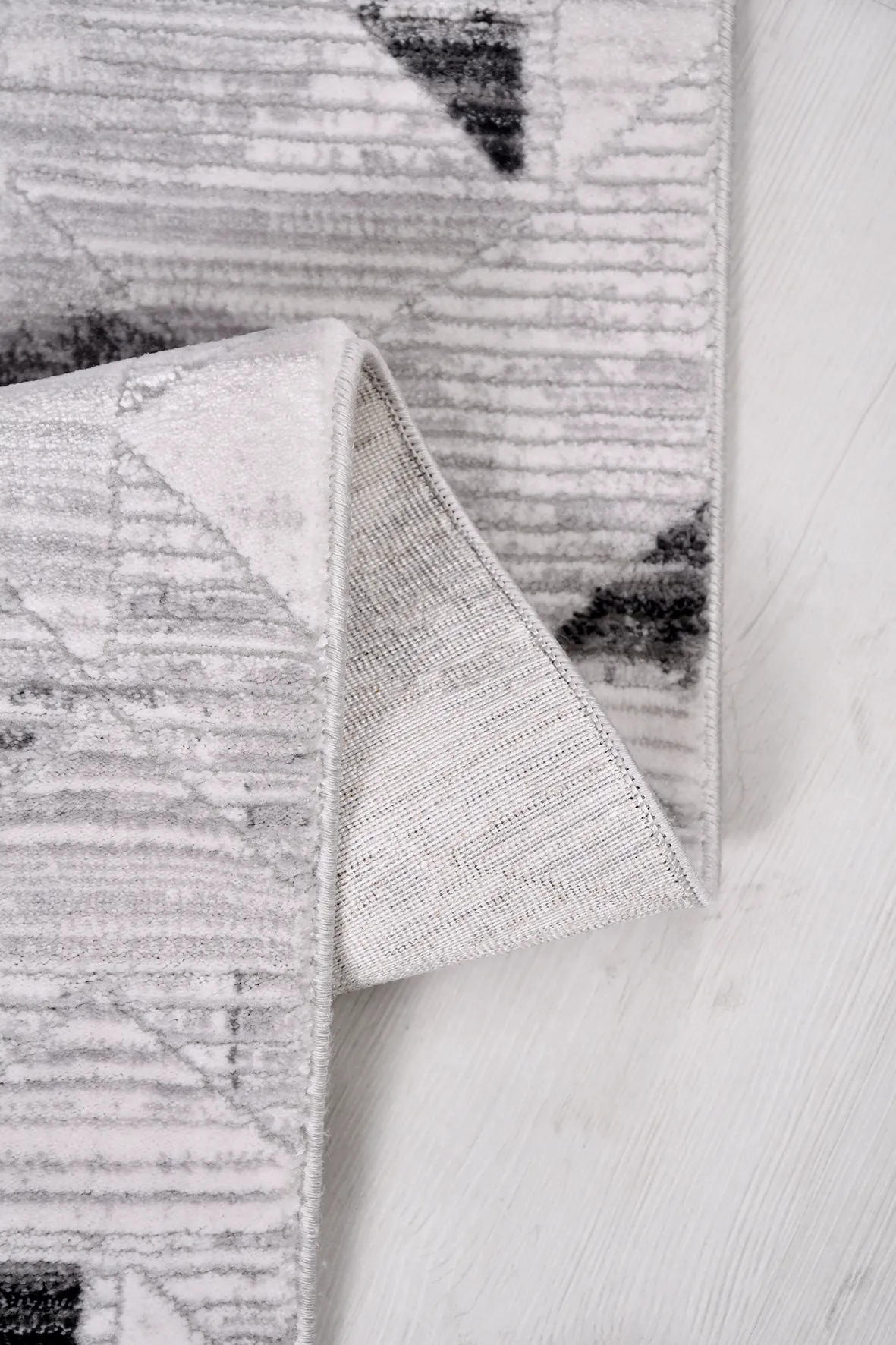 JALURA-Gri/Siyah- Özel Ölçü-Salon,Oturma Odası, Koridor Halısı-Robot Süpürgeye Uyumlu-Kolay Temizlenebilir-Uygun Fiyat