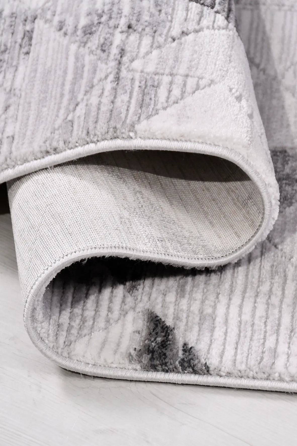 JALURA-Gri/Siyah- Özel Ölçü-Salon,Oturma Odası, Koridor Halısı-Robot Süpürgeye Uyumlu-Kolay Temizlenebilir-Uygun Fiyat