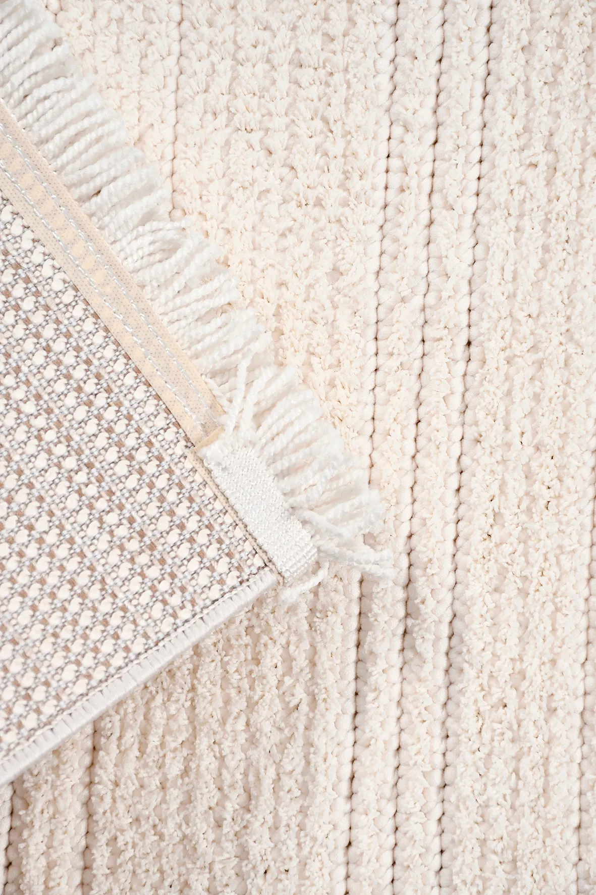 MARGİN-Beyaz - Özel Ölçü- Oturma Odası, Koridor, Yatak Odası Halısı- Robot Süpürgeye Uyumlu-Kolay Temizlenebilir- Uygun Fiyat