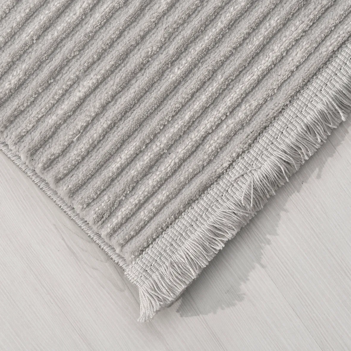 MERCAN-Gri- Özel Ölçü- Oturma Odası, Koridor, Yatak Odası Halısı- Robot Süpürgeye Uyumlu-Kolay Temizlenebilir- Uygun Fiyat