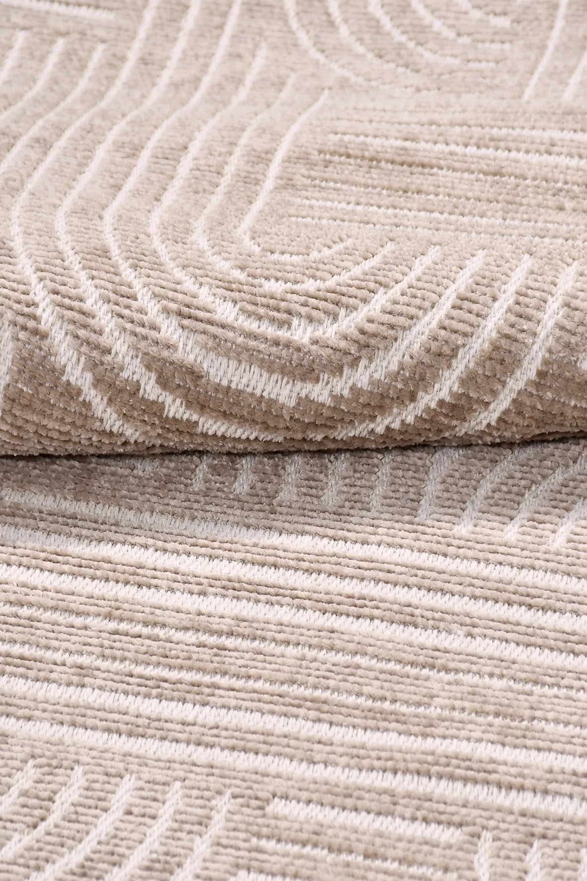 RİNA-Vizon/Beyaz- Özel Ölçü-Oturma Odası, Koridor Halısı-Kaymaz Taban-Robot Süpürgeye Uyumlu-Kolay Temizlenebilir-Uygun Fiyat