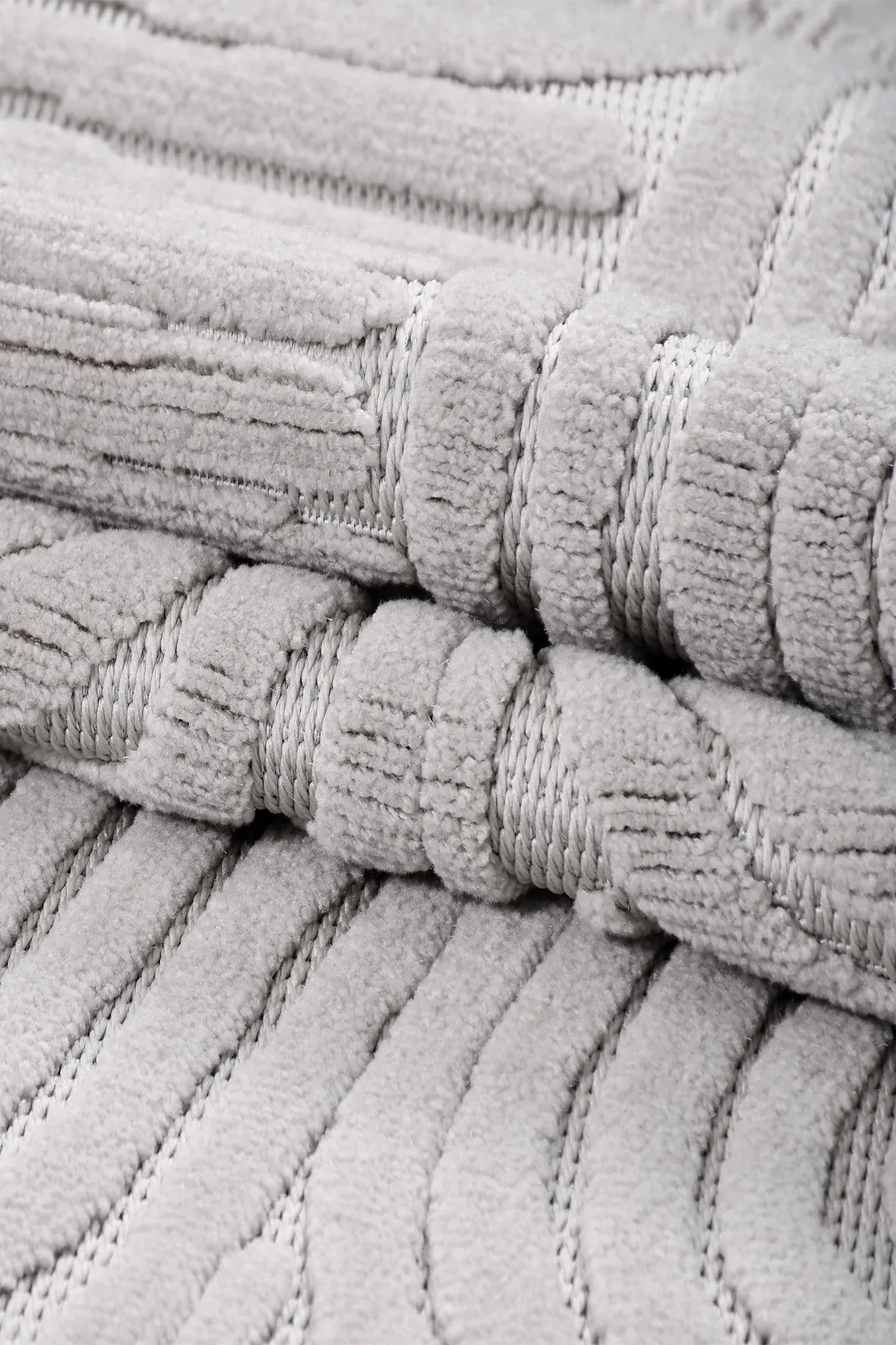 TİGANA-Gri - Özel Ölçü-Salon, OturmaOdası ve Koridor Halısı-Robot Süpürgeye Uyumlu-Kolay Temizlenebilir-Uygun Fiyat