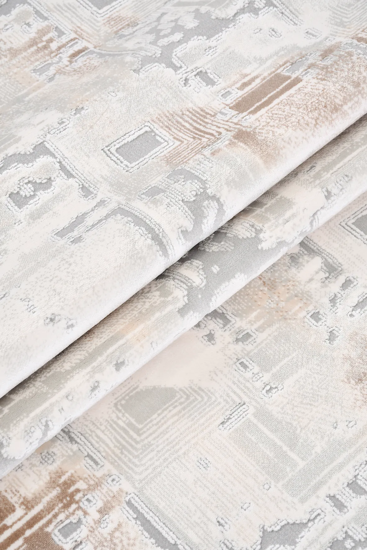 VALORİA-Krem/Kahve  - Özel Ölçü-Salon,Oturma Odası ve Koridor Halısı-Robot Süpürgeye Uyumlu-Kolay Temizlenebilir-Uygun Fiyat