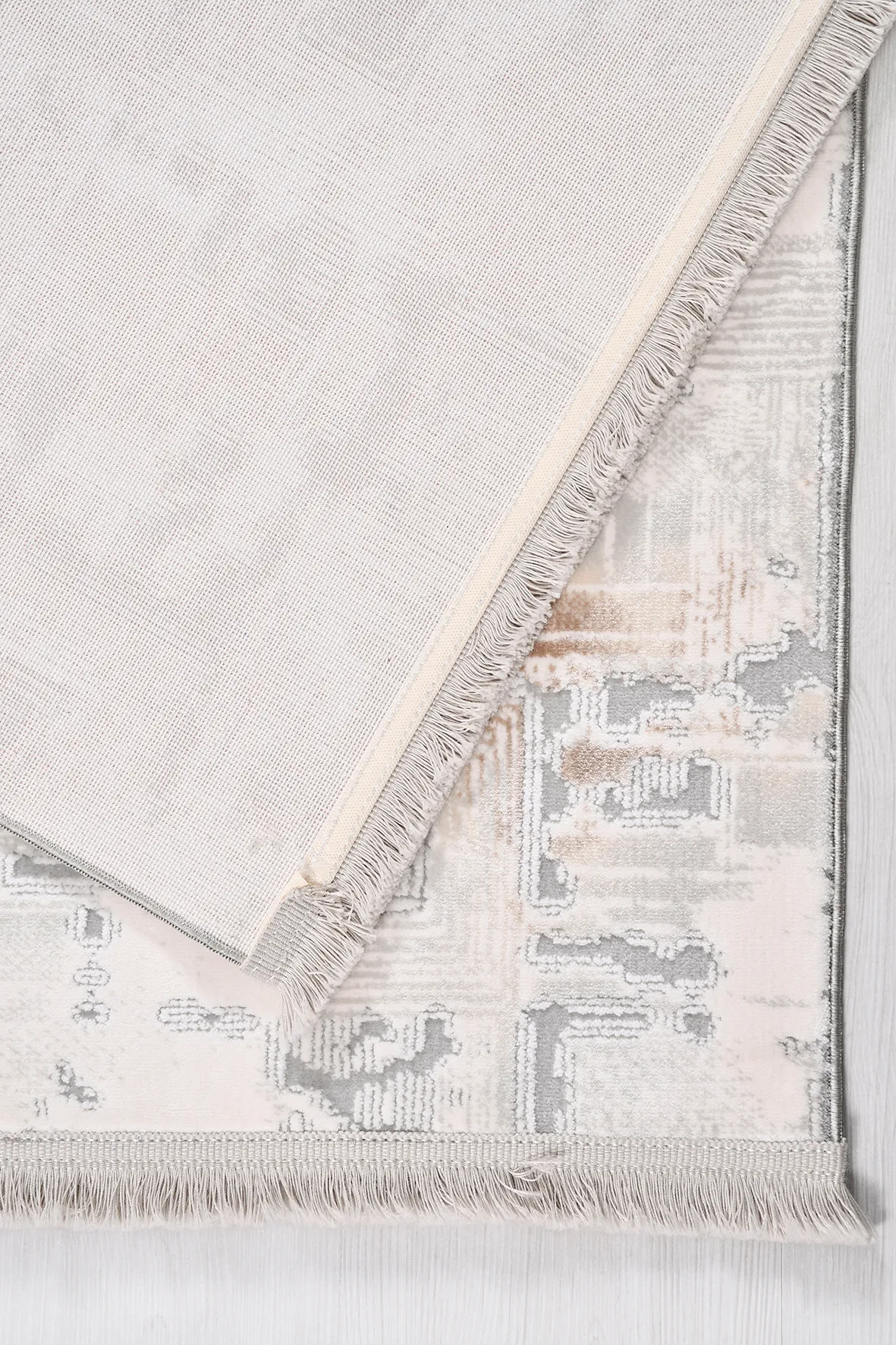 VALORİA-Krem/Kahve  - Özel Ölçü-Salon,Oturma Odası ve Koridor Halısı-Robot Süpürgeye Uyumlu-Kolay Temizlenebilir-Uygun Fiyat